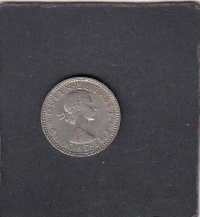 Beschrijving: 6 Pence HUIA BIRD 